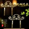 2024 Nuevo Cobre Puro Flor Colgante Pintura Tradicional China Marco Placa Marco de Fotos Grande Accesorios Gancho 1 Par Colgante