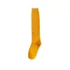 Meias Meias de Comprimento Médio para Crianças Meias de Verão Cor Sólida Meias de Comprimento Médio com Punho Branco jk Meias de Comprimento Alto até o Joelho