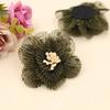 Acessórios de flor de sapato atacado DIY coreano feito à mão placa de fio flor acessórios de cabelo para crianças anel de cabelo segurando materiais decorativos de flores