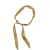 Estilo Pastoral Nicho Versátil Lenço de Seda com Contas Fresco Floral Dopamina Acessório para Suéter Gola Redonda Fita para Mulheres