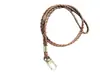 Collar de Cuerda de Cuero Negro y Tubo de Metal Collar de Cuerda de Cuero PU Collar de Cuerda de Cuero Trenzado Collar de Cuerda de Cuero Encerado