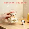 Creativo jabonera con forma de gato con escurridor para baño del hogar, linda y de alta gama, estante de almacenamiento de jabón sin acumulación de agua