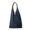 Bolsa de Lona Jeans Transfronteiriça Versão Coreana para Mulheres 2024 Novo Design de Nicho Textura Bolsa de Ombro Único Bolsa Meia-Lua