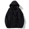 Chaqueta de Estándar Nacional para Hombres y Mujeres, Chaqueta de Plumas Tres en Uno, Conjunto Desmontable de Dos Piezas, Chaqueta a Prueba de Viento e Impermeable, Ropa de Trabajo Personalizada