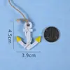 Cuerda de cáñamo decorativa DIY mediterránea Colgante pequeño Decoración de pared mini creativa Accesorios hechos a mano Ancla de barco de pesca Colgante para jardín de infantes