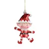 Nuevo Colgante de Plástico en Polvo Pegajoso Rojo Rojo y Blanco Colores en Polvo Colgante de Dibujos Animados Decoración para Colgar en Árbol de Navidad Ventana Stock Listo