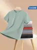 Nueva Camiseta de Manga Corta Desang Algodón 180g Sensación Hielo, Camiseta Lisa de Manga Media Cuello Redondo Secado Rápido, Top Casual Unisex