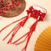 Horquilla de lazo con borla de Año Nuevo para niña, estilo chino, bonita horquilla de princesa, accesorios festivos para el cabello