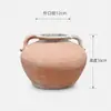 Macetas de Cerámica Estilo Wabi-Sabi, Adornos Decorativos Rojos Rústicos, Macetas de Cerámica Gruesa Vintage, Jarrón Cerámico Grande para Arreglo Floral en Mueble de TV de Entrada