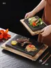 Grelha Criativa de Mármore, Panela de Churrasco Coreano, Teppanyaki de Bife, Frigideira para Bife, Chapa de Churrasco de Pedra