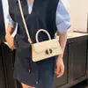 Bolsa de Mão Feminina Tendência 2025 Nova Estilosa Ombro Transversal Pequena Quadrada para o Dia a Dia