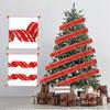 2m /Paquete Cinta de Terciopelo Rojo Navideño Decoraciones Navideñas Decoración de Árbol de Navidad Cinta Rayada Dorada