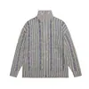 Northern Limit Marca de Moda Americana para Hombre Invierno 2025 Nuevo Suéter Cardigan Vintage Desgastado Chaqueta de Punto para Hombres y Mujeres