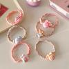 Cuerda para el cabello para niños, accesorios para el cabello, color primavera, tejido grueso, lindo, de dibujos animados, anillo para el cabello, niñas, alta elasticidad, dulce, cuerda para el cabello, accesorios para el cabello