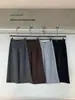 Venta de Liquidación, Sin Devoluciones ni Cambios, Pantalones Casuales de Lana Versátiles Estilo Coreano Retro Simple, Entallados, Pierna Recta, Cortos, Pierna Ancha para Mujer 250303