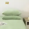 Lençol de cama novo estilo 2026, forrado com fleece e espesso para outono e inverno, cor sólida, veludo de leite de um lado, design fresco e simples, peça única