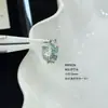 Argolas de Orelha Retas em Aço Inoxidável 316L com Zircônia Completa, Argolas de Orelha Redondas Geométricas com Zircônia Azul Claro do Mar, Brincos Perfurados Exquisitos e Modernos