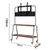 Suporte de TV Móvel de Chão 75 polegadas Rack Universal para Sala de Estar e Quarto, Carrinho Vertical com Rodas de Aço Inoxidável