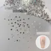 Decoraciones para Uñas con Pedrería Acabado Blanco K9, Pedrería Ovalada sin Base Hielo Azúcar Deslumbrante de Alta Gama, Accesorios de Pedrería para Uñas de Lujo Ligero