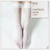 Medias de niña japonesas con lazo, calcetines de rejilla hasta la mitad de la pantorrilla, encaje estilo japonés, calcetines blancos finos de base para cosplay