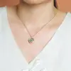 Yuebao Joyería Jadeíta Natural Plata de Ley S925 Chapada en Oro Brújula de los Ocho Tesoros Hueca Giratoria Colgante de Plata China Exquisito