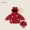 Roupas Infantis Bangxuan Roupa de Ano Novo de Inverno Roupas Quentes Acolchoadas de Algodão para Crianças Jaquetas de Algodão para Meninos Casacos de Algodão para Meninas
