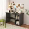 Mesa de Canto para Computador Estilo Creme Estante Mesa de Estudo Integrada Cômoda de Quarto Mesa para Casa Dois em Um Gabinete