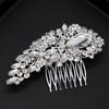 Pente de Cabelo Mai Lang Bride Prata Bride de Diamante Pente de Cabelo com Strass Gotas d'Água Joia Popular Europeia e Americana para Casamento em estoque Atacado