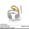 Anillos Populares Europeos y Americanos de Acero de Titanio, Bloqueo de Color Dorado 18K, Diseño Único, Anillos de Acero Inoxidable de Alta Gama al por Mayor
