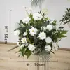 Decoración de Ceremonia de Área de Entrega con Decoración de Columna Romana, Adornos de Área de Entrega, Flores Artificiales, Bolas de Flores, Decoración de Escena de Columna de Flores