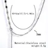 Collar Transfronterizo de Acero Inoxidable Chapado en Oro Real de 18K Cadena Hueso de Serpiente Cadena de Clavícula de Moda Cadena Lisa Versátil para Mujer de Acero de Titanio