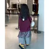 Sudadera de Dibujos Animados Coreanos para Niñas Otoño 2025 Conjunto de Moda con Mangas Largas y Pantalones de Chándal Ropa para Niños Ropa de Otoño