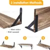 Estante de Madera para Montar en Pared en Stock, Tablero Divisor Recto, Estante de Pared para Entrada, Estante de Almacenamiento de Pared para Dormitorio, Estante para Colgar en la Pared