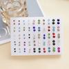 Broca de cor popular transfronteiriça 50 pares de brincos combinados terno moda brincos de strass simples fabricantes senhoras atacado