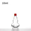 Botella de Vidrio Transparente con Flor Roja para Aceite Esencial, Botella de Aceite de Masaje de 3-50ml, Botella Vacía para Relleno de Aceite Activo para el Hogar