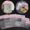 Saco Autosselante Laser Transparente Perolado Bolsa para Acessórios de Joias Acessórios para Joias DIY Película Ultra-Transparente Saco para Embalagem de Joias Prateadas