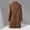 Abrigo de Lana Doble Cara Puro para Hombre de Otoño e Invierno, Largo, Doble Botonadura, Forro Interior Desmontable de Plumón de Ganso, Abrigo de Lana, Gabardina para Hombre