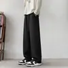 Primavera 2026 Nuevo Estilo Coreano Sencillo Pantalones de Hombre con Caída Corte Holgado Talla Grande Rectos Casuales HK9711