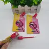 Bolsa de embalagem com bico aplicador de sucção de formato especial para máscara de brilho labial, bolsa portátil de embalagem plástica de alumínio para cosmético líquido