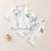 Roupas Íntimas Conjunto para Bebê Recém-Nascido Primavera e Outono Algodão Puro Manga Longa Roupas de Outono e Calças Longas 0 Recém-Nascido Bebê de 3 Meses Roupas de Monge