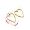 Colgante de corazón hueco de acero inoxidable con presión de aceite, anillo de forma irregular, collar geométrico, accesorios de joyería DIY transfronterizos