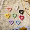 Nuevas Joyas con Forma de Corazón para Uñas Corazón Hueco Color Tres Dimensional Pequeño Hueco Amor Color Macarrón Pegatinas para Uñas