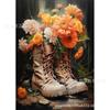 Amazon caliente nuevo pintura de diamante 5D botas de mezclilla western flor diamante redondo completo diamante completo diy pintura decorativa fabricantes al por mayor