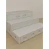 Palco de Coro de Madeira Maciça de Plástico PE Dobrável Móvel de Três Níveis para Tirar Fotos Puxável Articulado Estante para Maestro de Coro