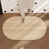 Alfombrilla de Piso para Baño con Grano de Madera Retro Fuerte Absorción de Agua Alfombrilla de Tierra de Diatomeas Sentido de Alta Gama Felpudo de Entrada de Baño Felpudo Antideslizante
