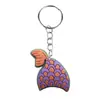 Llavero Colgante de Cola de Sirena Creativo Dibujos Animados PVC Goma Suave Accesorio Llavero Decoración de Equipaje