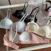 Ropa interior push-up fina estilo japonés para chica de pecho pequeño encaje sin aros soporte superior cómodo transpirable sin costuras