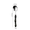 Cubiertos personalizados de acero inoxidable 304, cuchillo, tenedor y cuchara con diseño de bambú morado, cuchillo y tenedor creativos para bistec de restaurante, cubiertos occidentales de Amazon