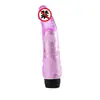 Productos sexuales para adultos juguetes sexuales TPE Cristal un solo vibrador A 19CM pene raíz masculina vibración juguetes sexuales