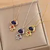 Cadena para clavícula elegante con baño de oro real, diseño de nicho femenino, collar de astronauta, collar de personalidad hip hop, joyería al por mayor
